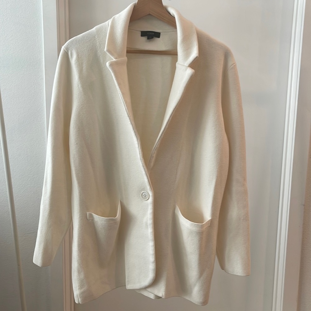 J.Crew Sweater Blazer Ivory Large